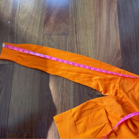 Wear Cissa The Wrap Cardigan Bright Orange 12g 100% Cotton Sweater Womens XS/S - Picture 13 of 13